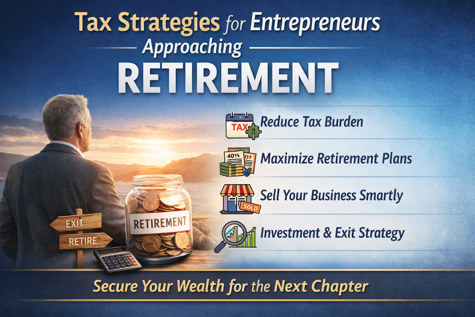 tax strategies for entrepreneurs approaching retirement and wealth planning