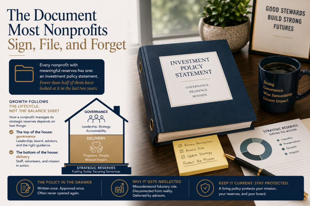 Fuest and Klein - The Document Most Nonprofits Sign, File, and Forget. Investment Policy Statements.